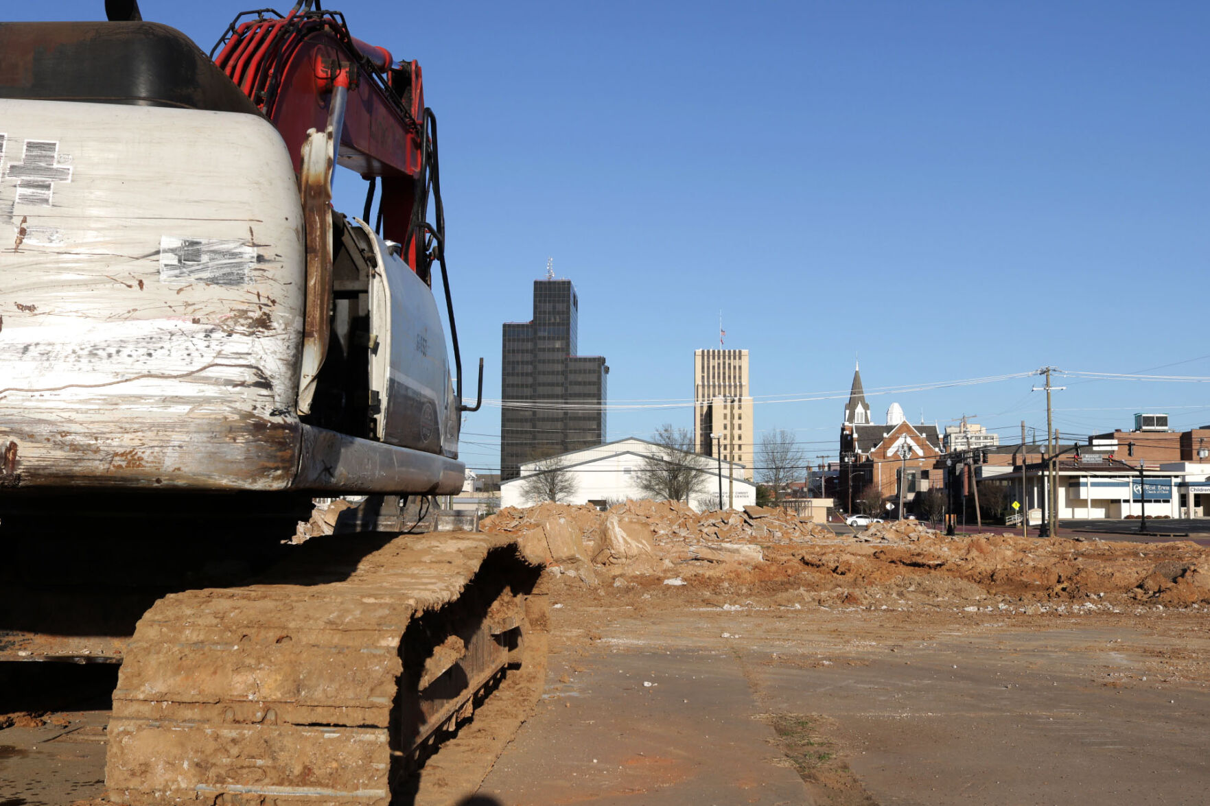 Construction in downtown Tyler